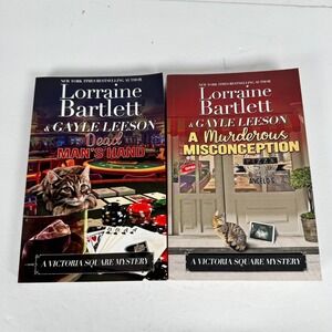 Victoria Square Mystery Lot 2 Books Dead Man's Hand A Murderous‎ Misconception